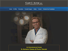 Tablet Screenshot of garyalterplasticsurgeon.com